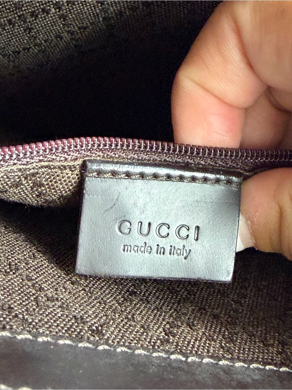 Gucci Vintage Monogram Brown Nylon Canvas Tote Bag - Picture 15 of 16